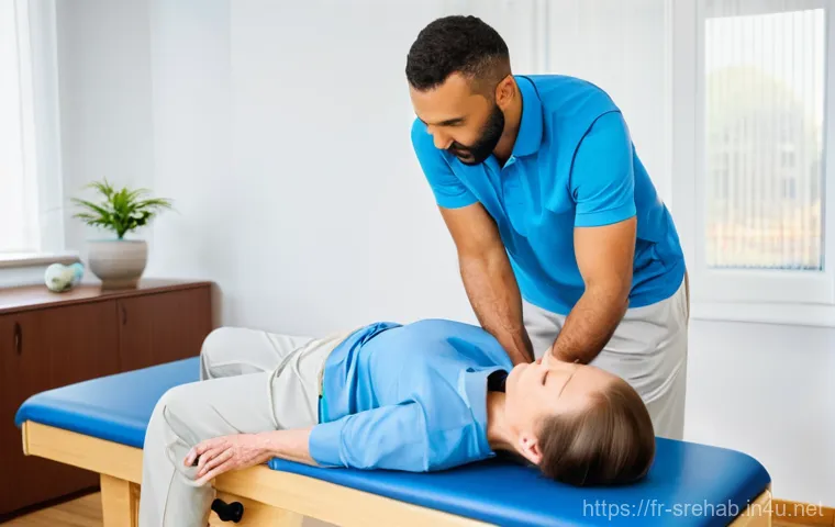 스포츠재활과 물리치료의 차이점 - **Classic Physiotherapy Session for Daily Life Recovery**
    "A bright, clean physiotherapy clinic ...